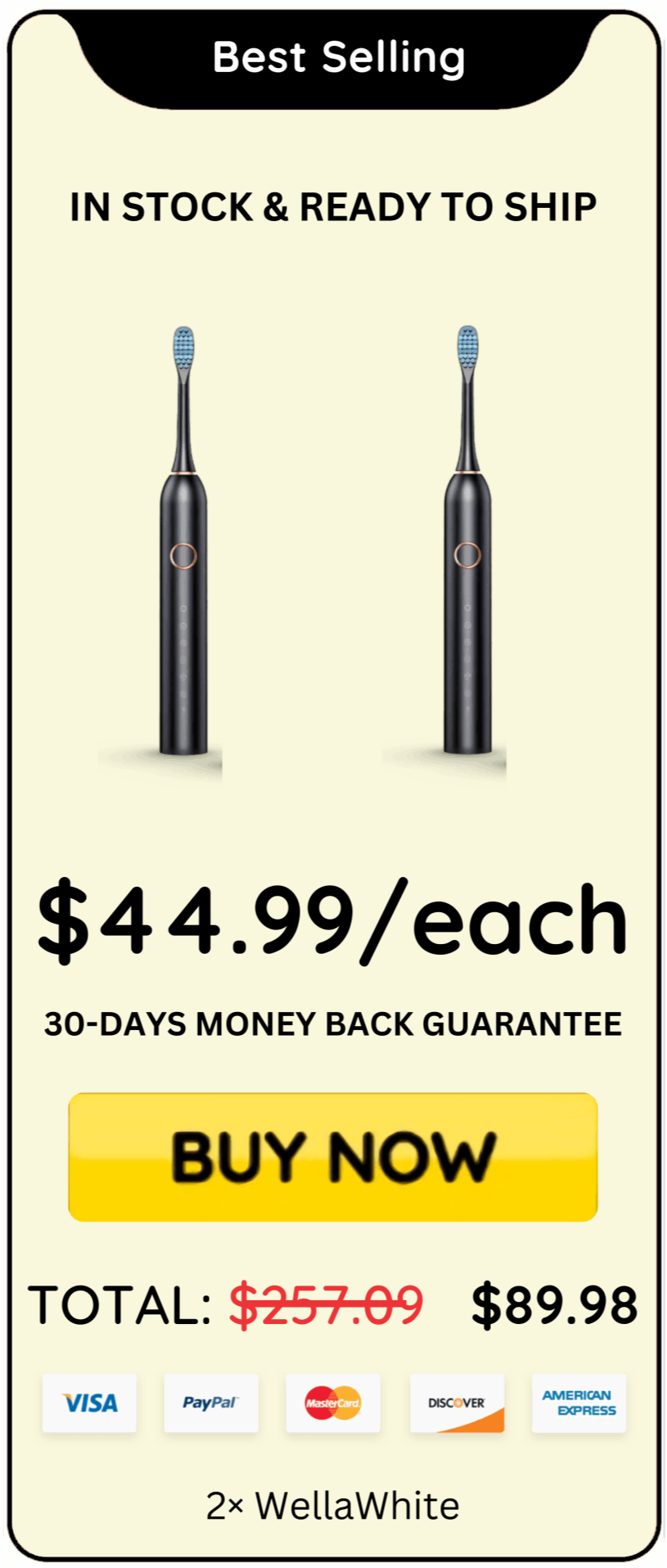 WellaWhite Electric Toothbrush offer price 